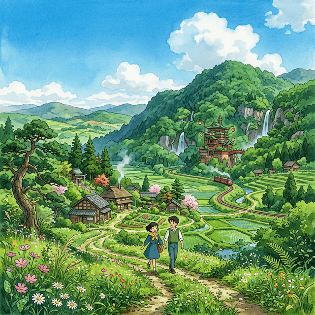 Preview of Studio Ghibli anime style