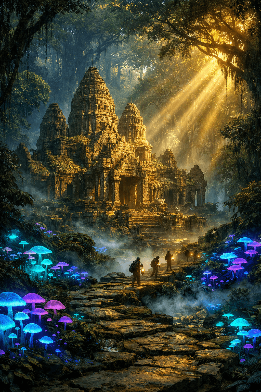 AI Recreated output for Epic Fantasy Jungle generated by Midjourney